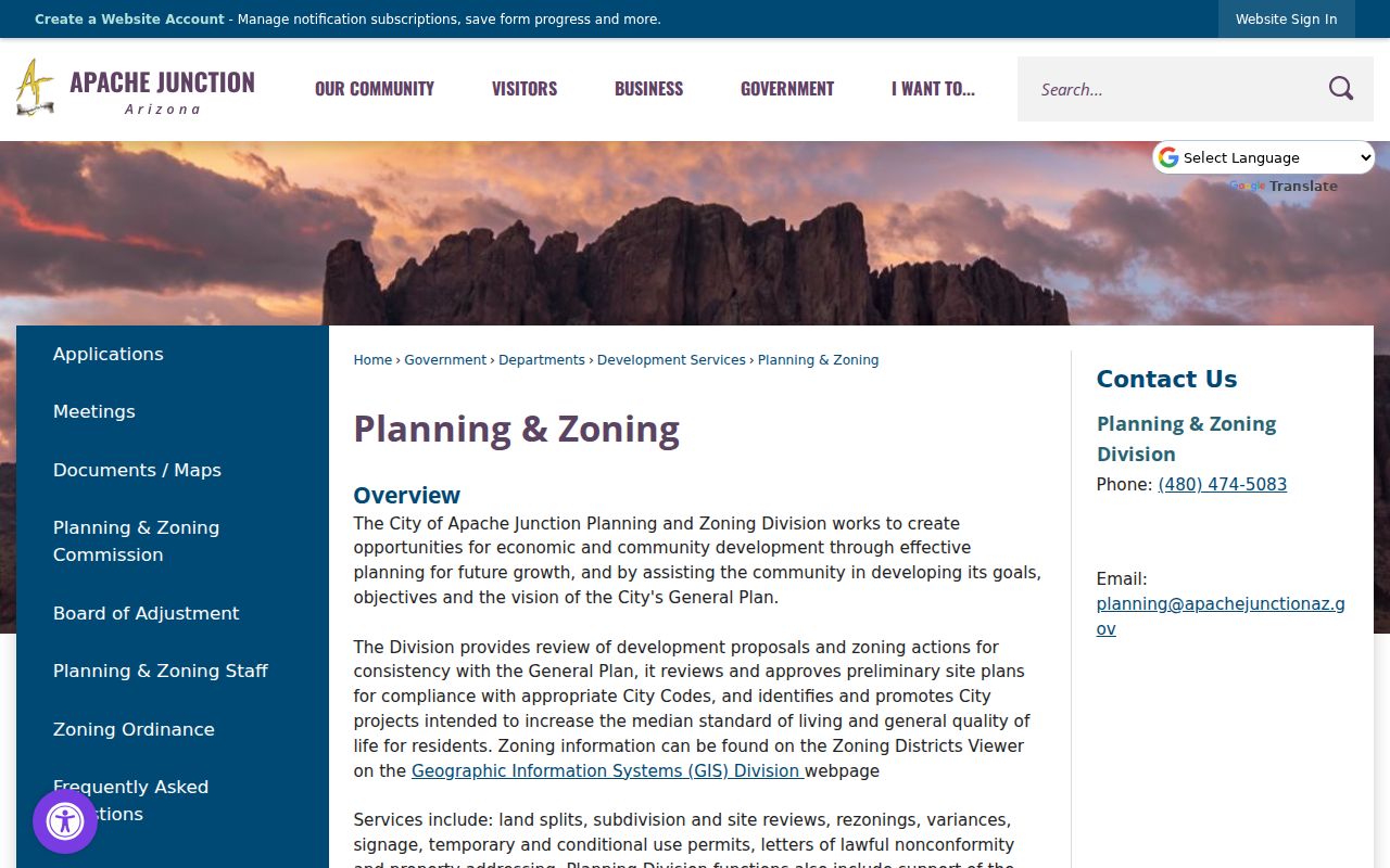 Apache Junction neighbors planning and zoning records